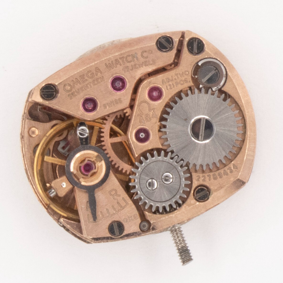 Vintage Omega Caliber 484 17-Jewel 2-Adjustment Wristwatch Movement, Runs