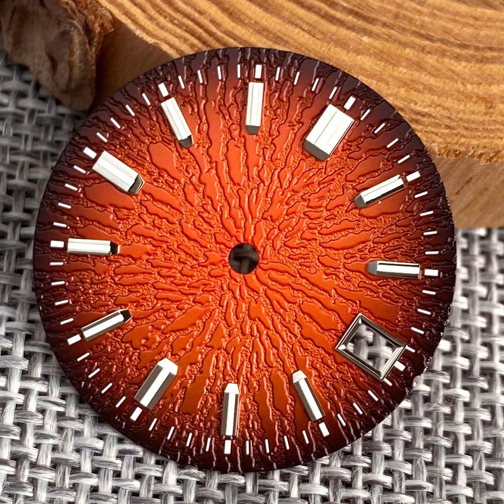 29mm NH35 Textured Watch Dial Luminous for NH36 NH38 NH70/71/72 4R35/36 MOD Dial