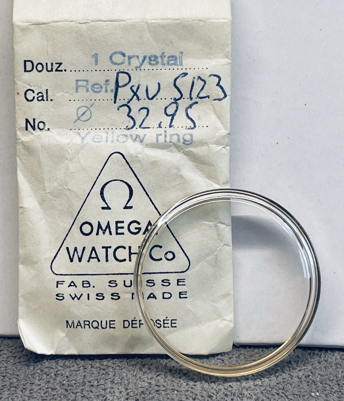 OMEGA Watch Crystal Yellow Tension Ring New Old Stock PX 5123 32.95