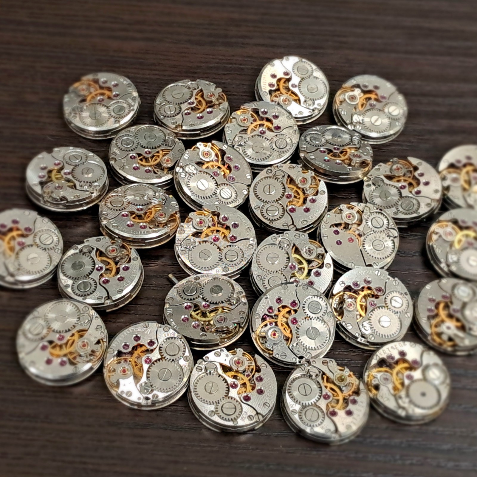 Lot of 12 Chaika 16mm Watch Movements USSR Vintage Soviet Mechanical Parts