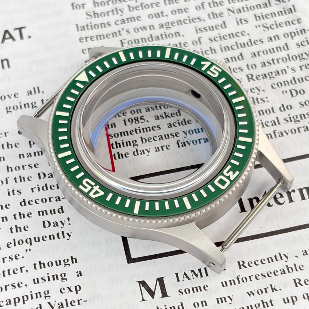 39mm Aviator Classic Green Titanium Pilot Sapphire 20ATM Watch Case NH35 NH36