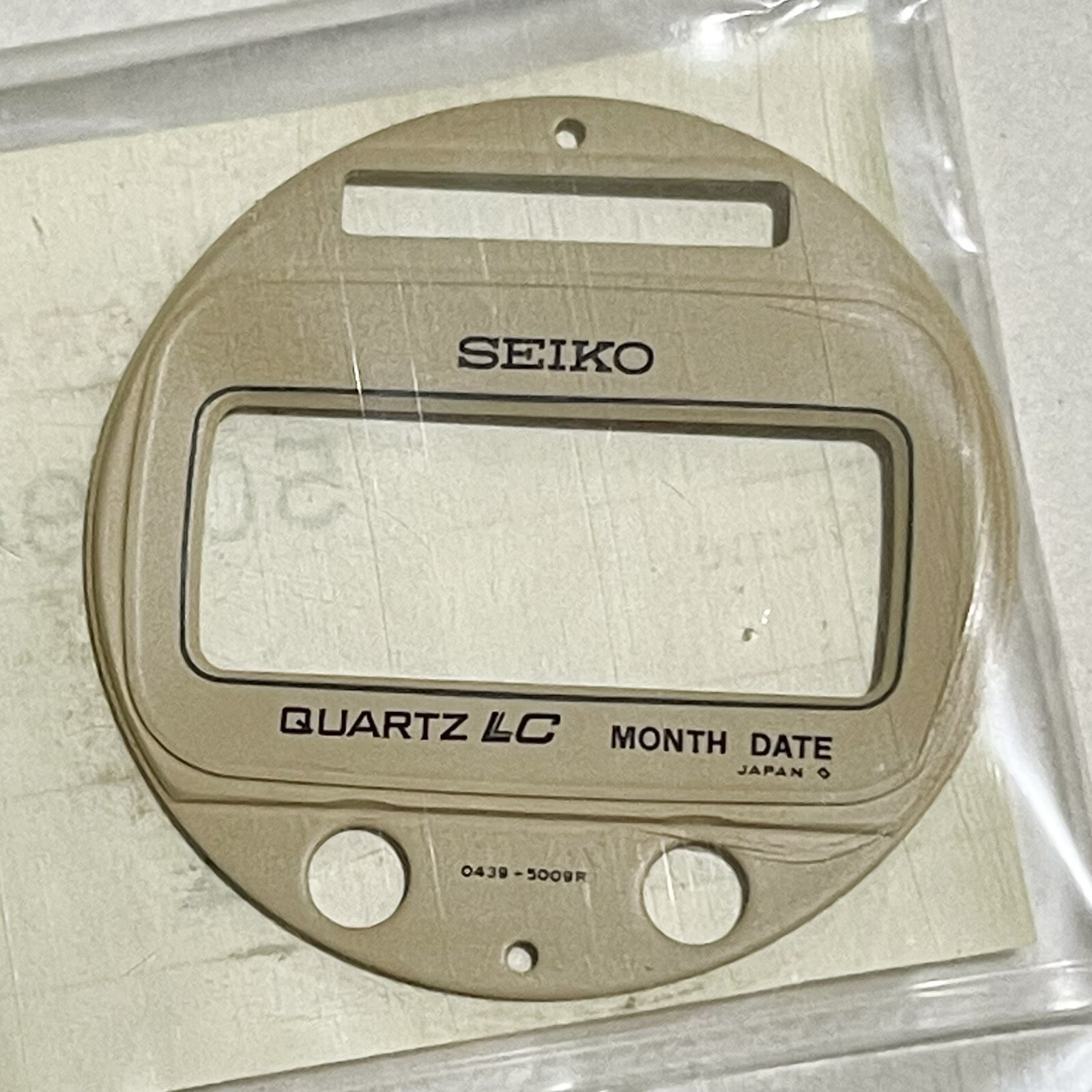 NEW OLD STOCK PANEL COVER QUARTZ LC FOR VINTAGE SEIKO 0439-5007 0439-5009