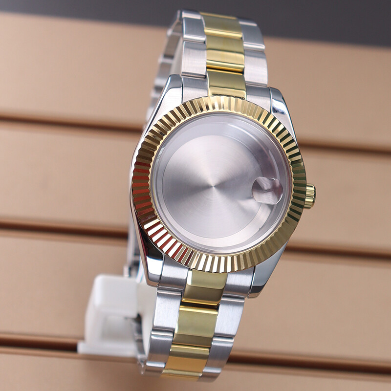 36mm/40mm Diver Swim Watch Case strap Convex convex groove bezel Sapphire Glass