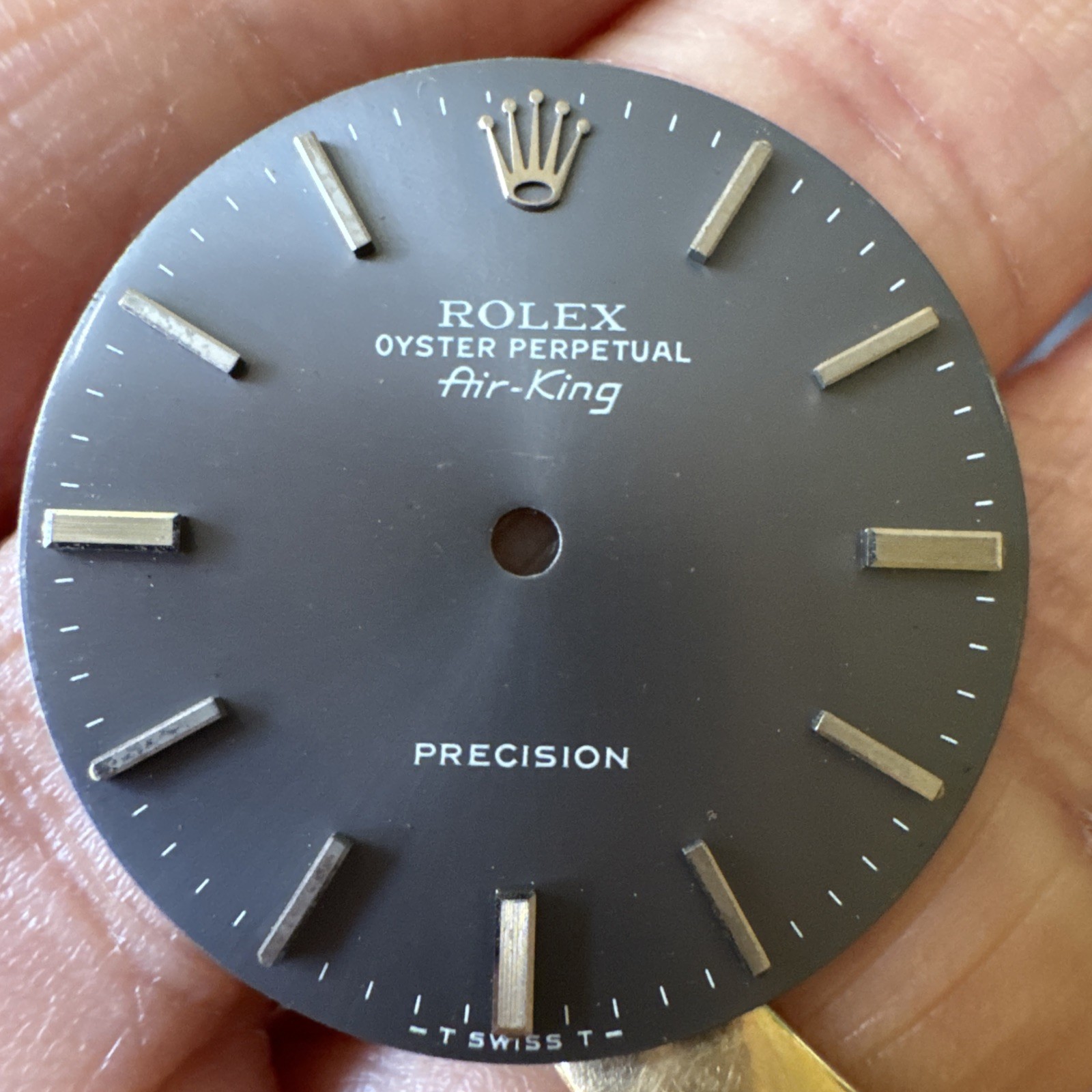 Vintage Rare Rolex Oyster Air King London Sky Grey Dial