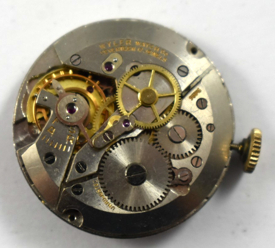 Vintage Wyler Manual Wind 17J Sweep Second Wrist Watch Movement lot.wa