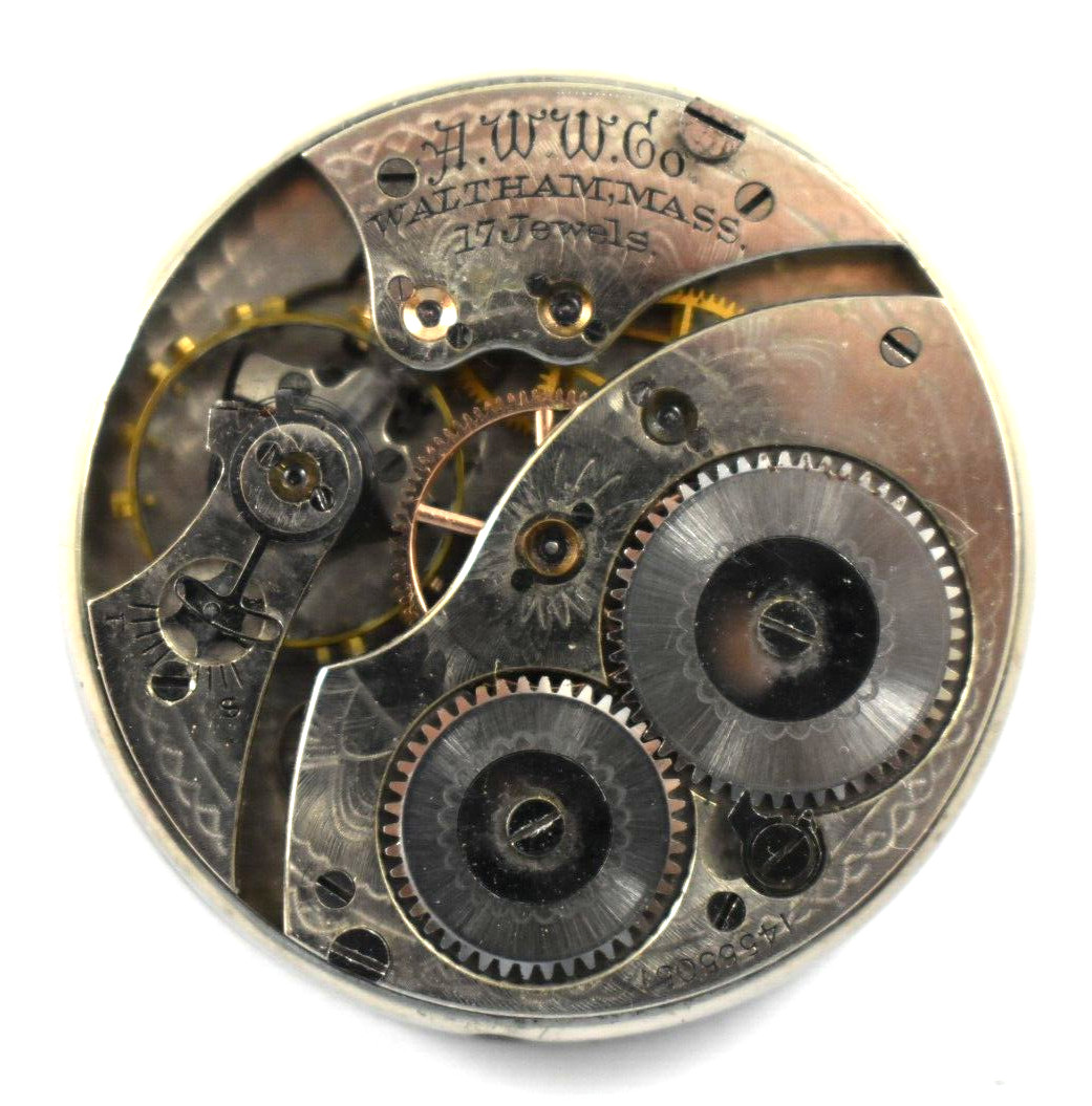 Vintage Waltham Grade 225 12s 17J OF Pocket Watch Movement lot.ws