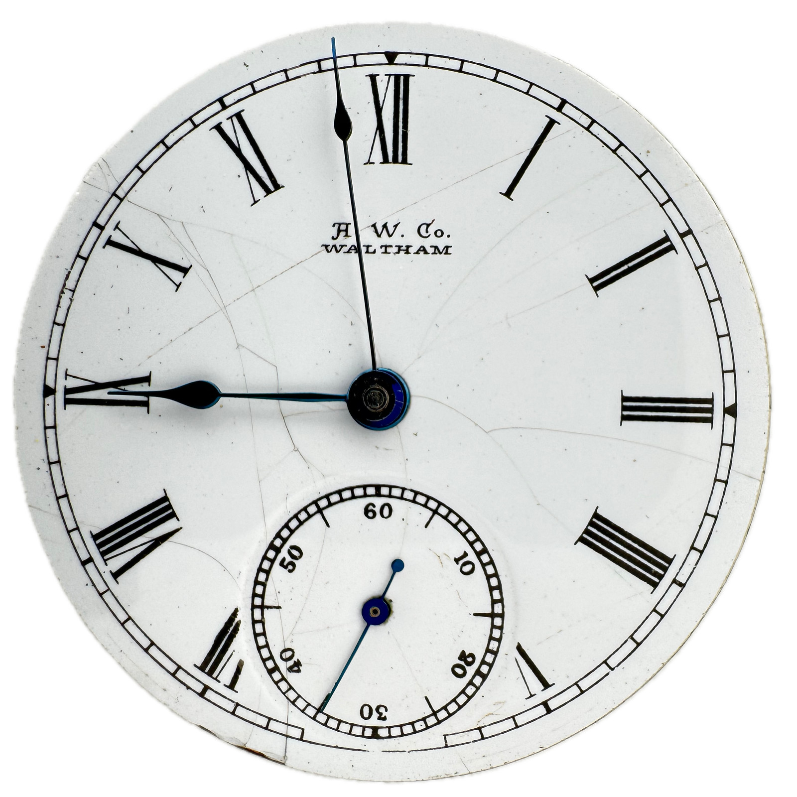 Antique 18s Waltham W.W.Co. Quality Checkerboard Pocket Watch Movement No. 25