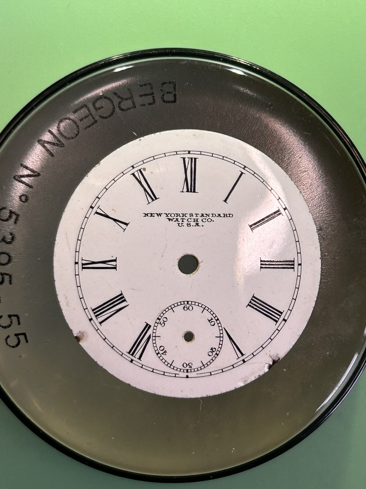 New York Standard Watch Co. USA – Pocket Watch Dial – 34mm