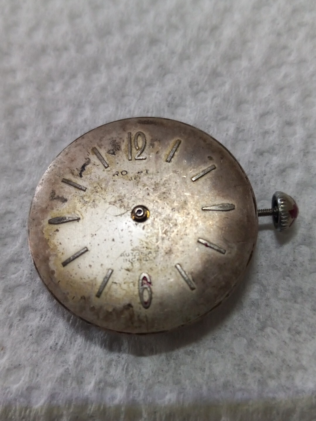 Vintage Mens 25 jewel automatic watch Movement For Parts /HM 1560