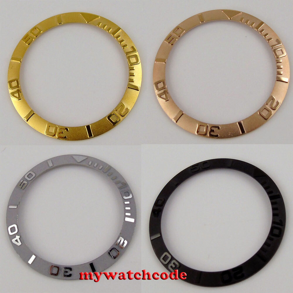 Replacement black gray Bezel Insert fit for Yacht Master style Watch SKX007 7002