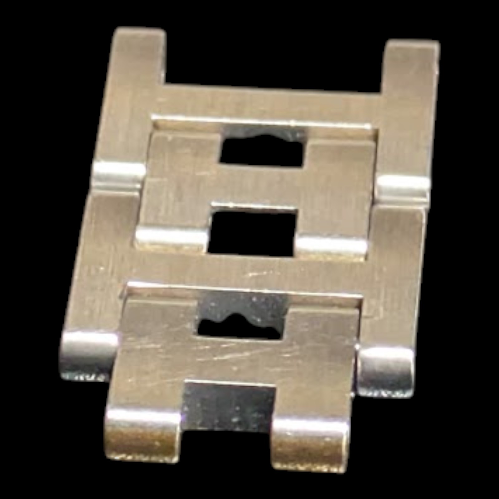 HERMES Clipper Watch Parts Bracelet 2 Link (12mm) Genuine Swiss Made Gold Silver