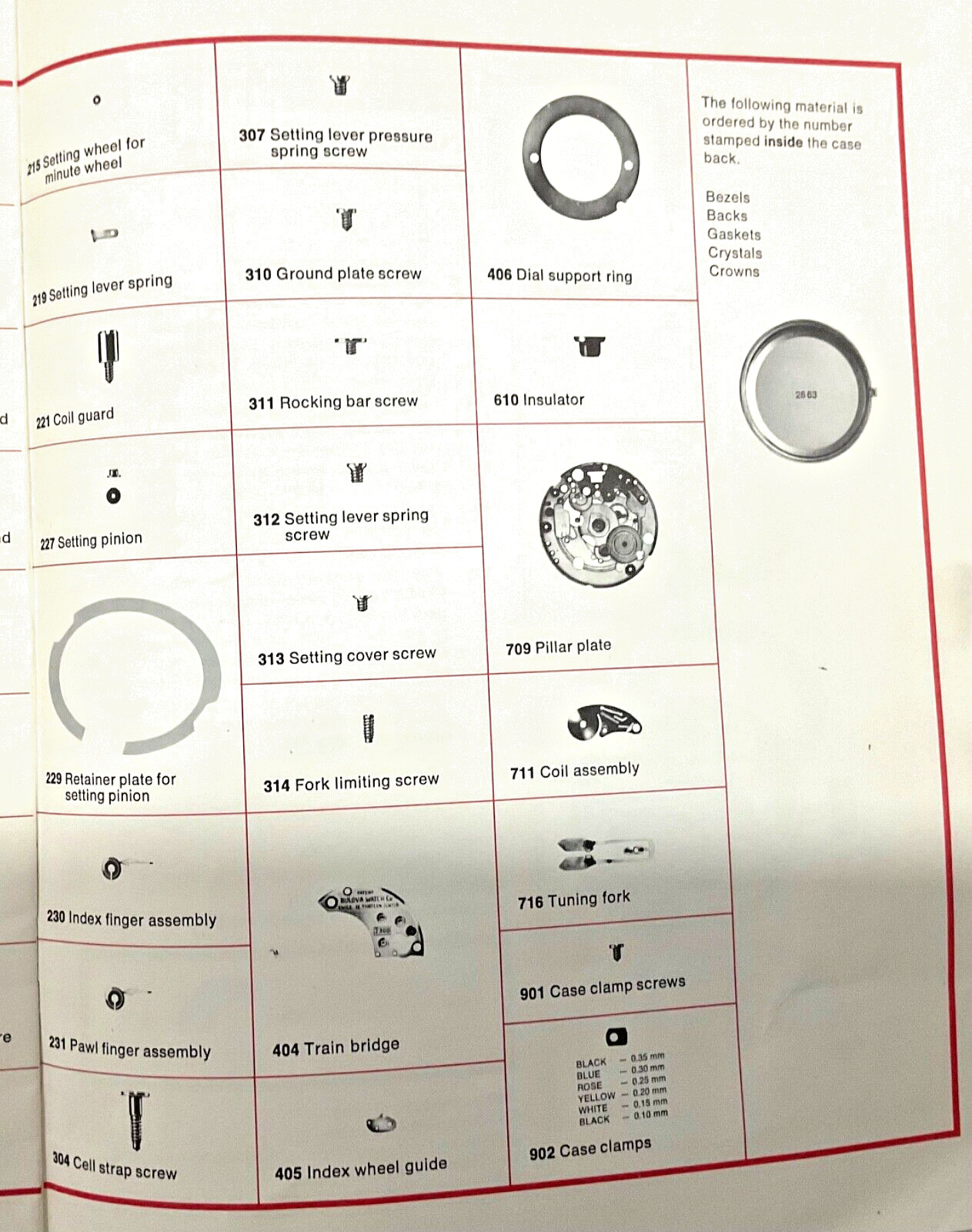 Bulova Accutron 230 Watch Parts $3.99 -$49.99