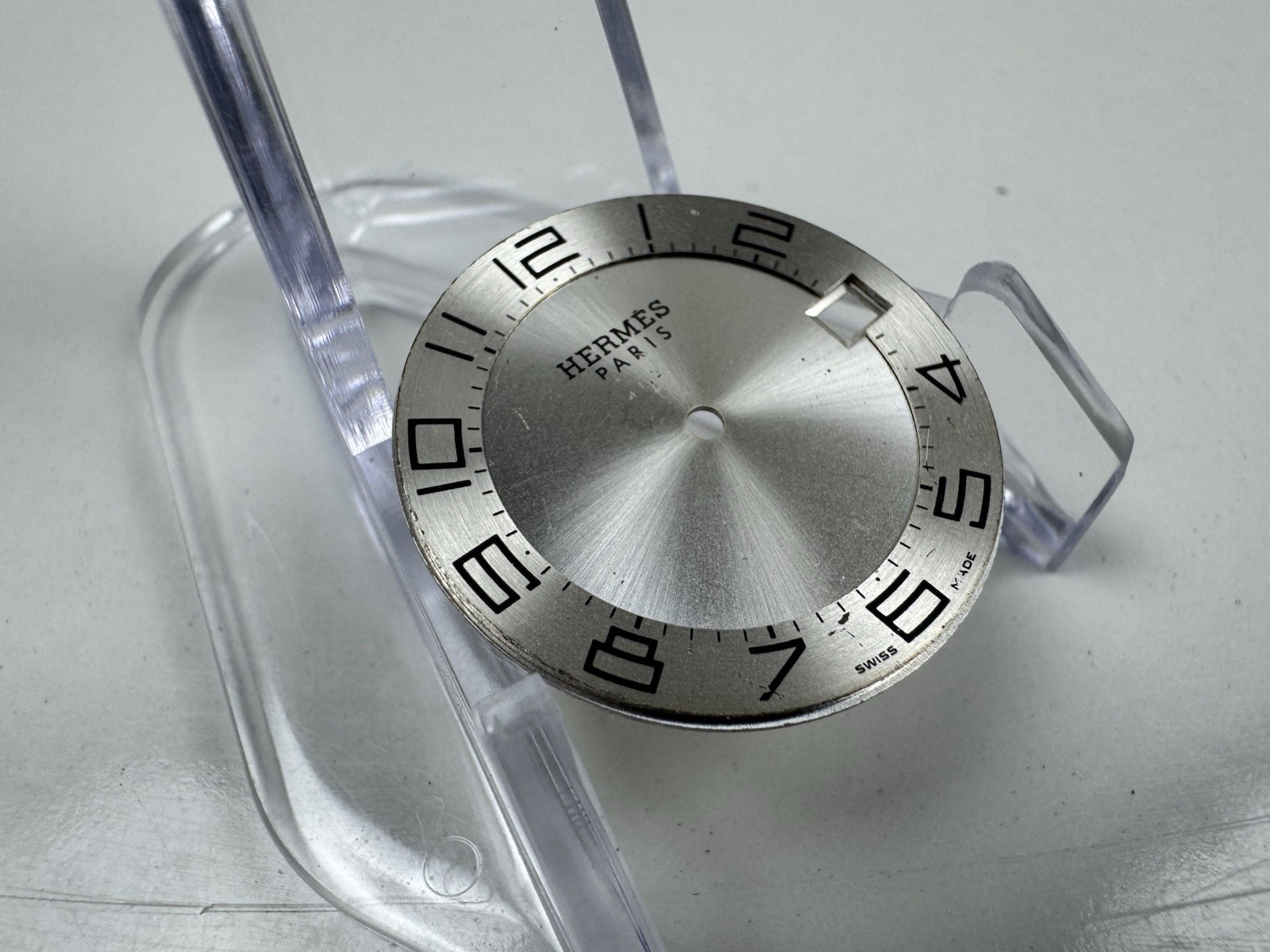 HERMES ESPACE Silver Watch Dial 27mm – Swiss Made