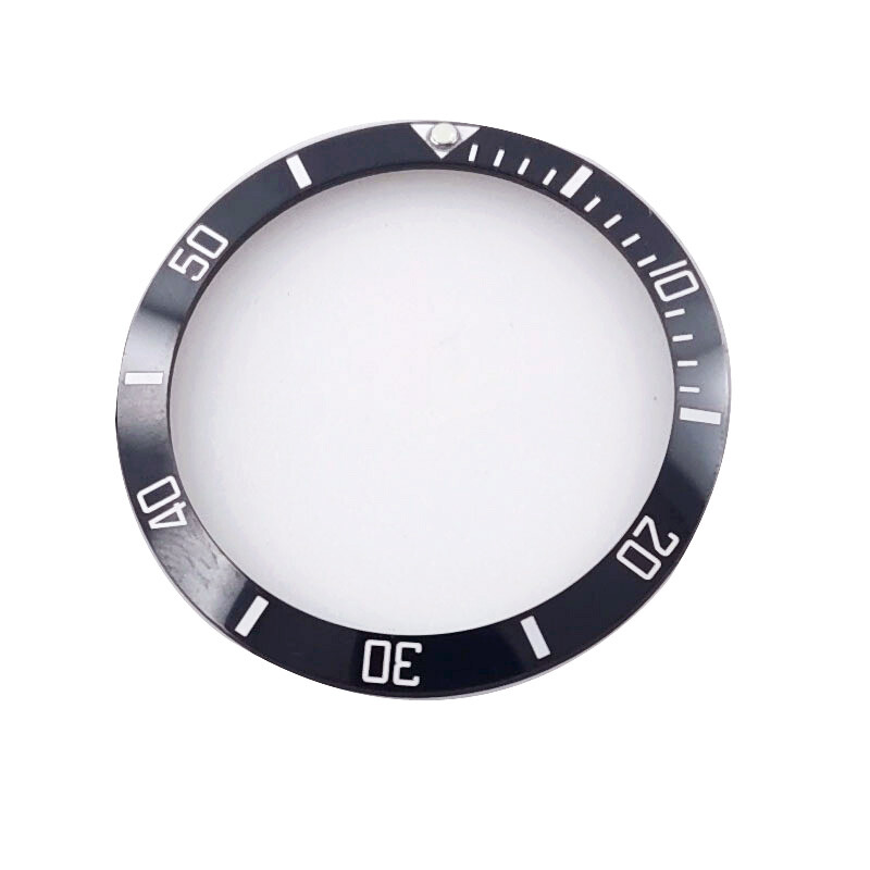 Ceramic Sloping Watch Bezel Insert Fit For 38mm SUB Automatic Mens Watch Case