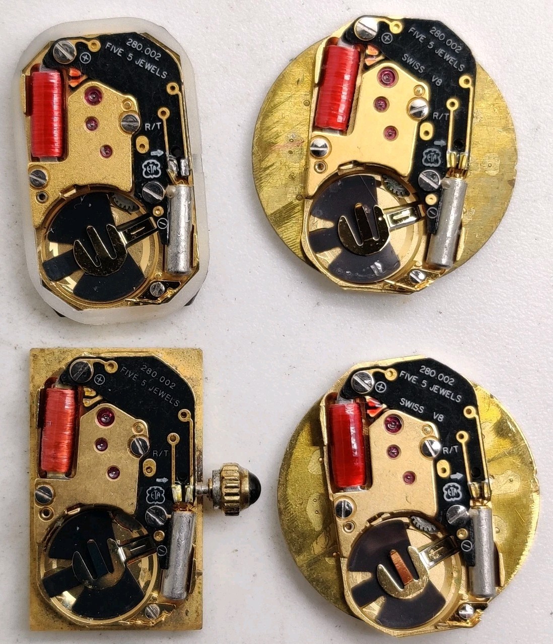 Vintage ETA 280.002 Swiss quartz movements For Repair