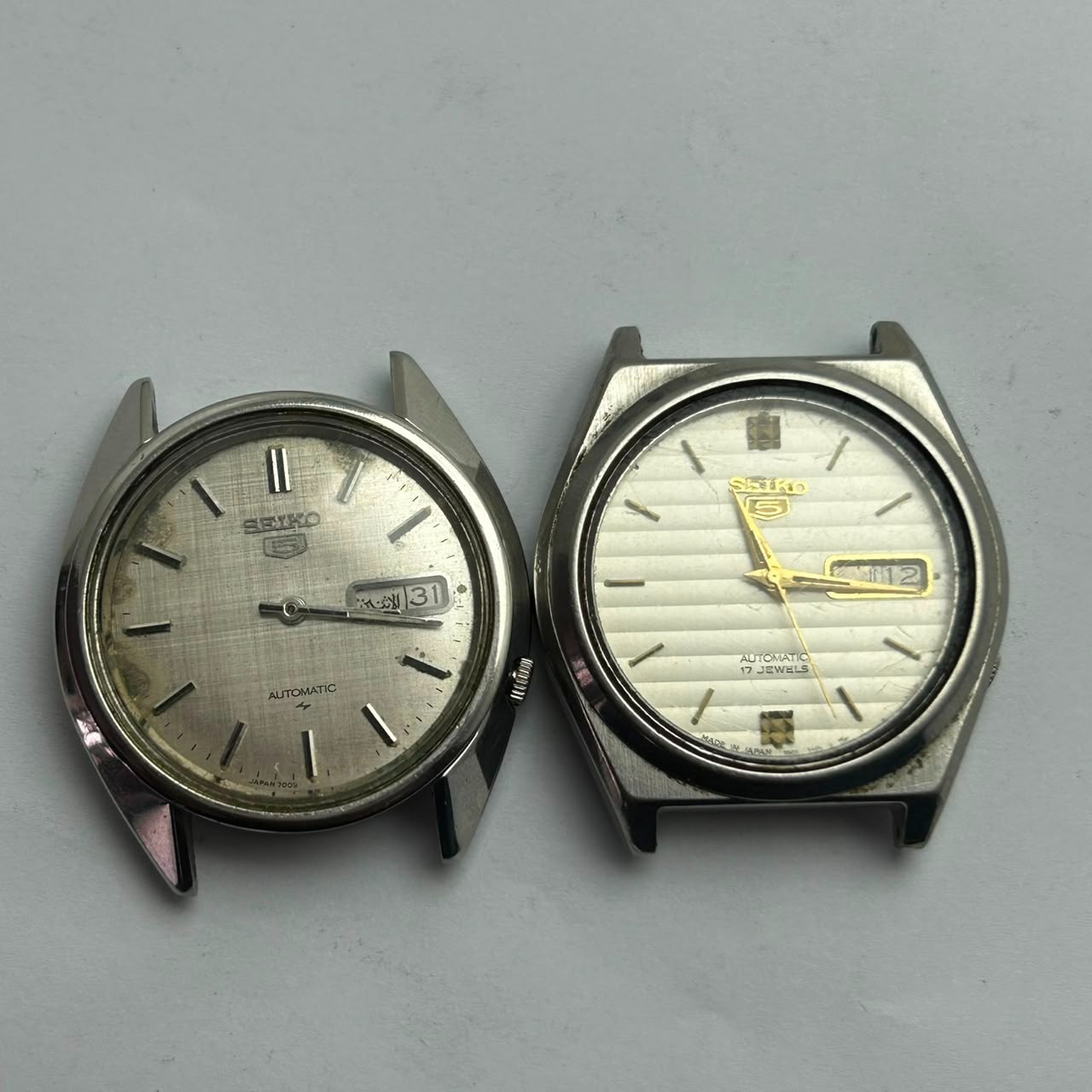 Lot Of 5 Seiko 5 Automatic 6319A 7009A Vintage Men’s Watches For Parts