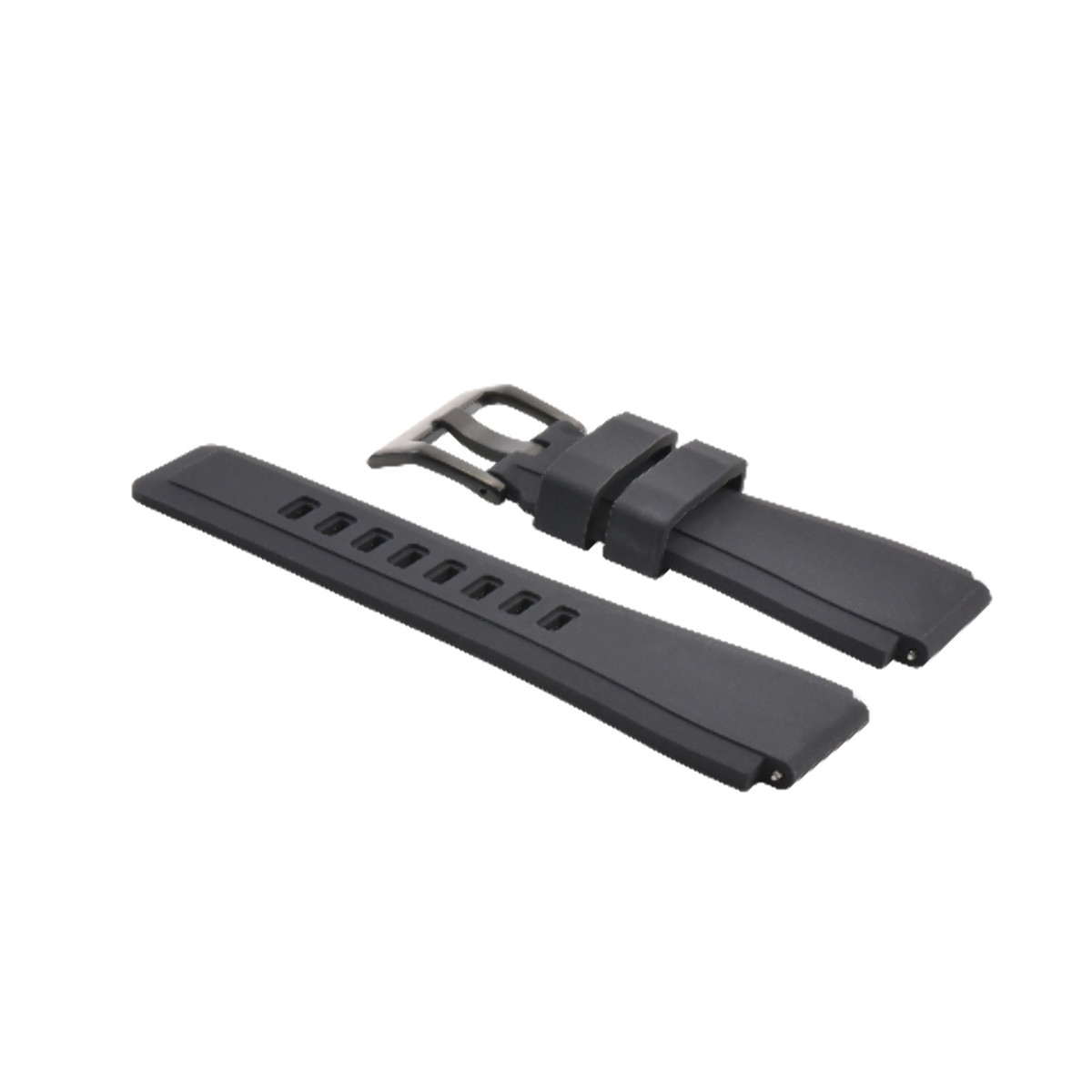 24MM SILICONE RUBBER WATCH BAND BRACELET STRAP FOR BELL ROSS BR-01-BR-03 BLACK
