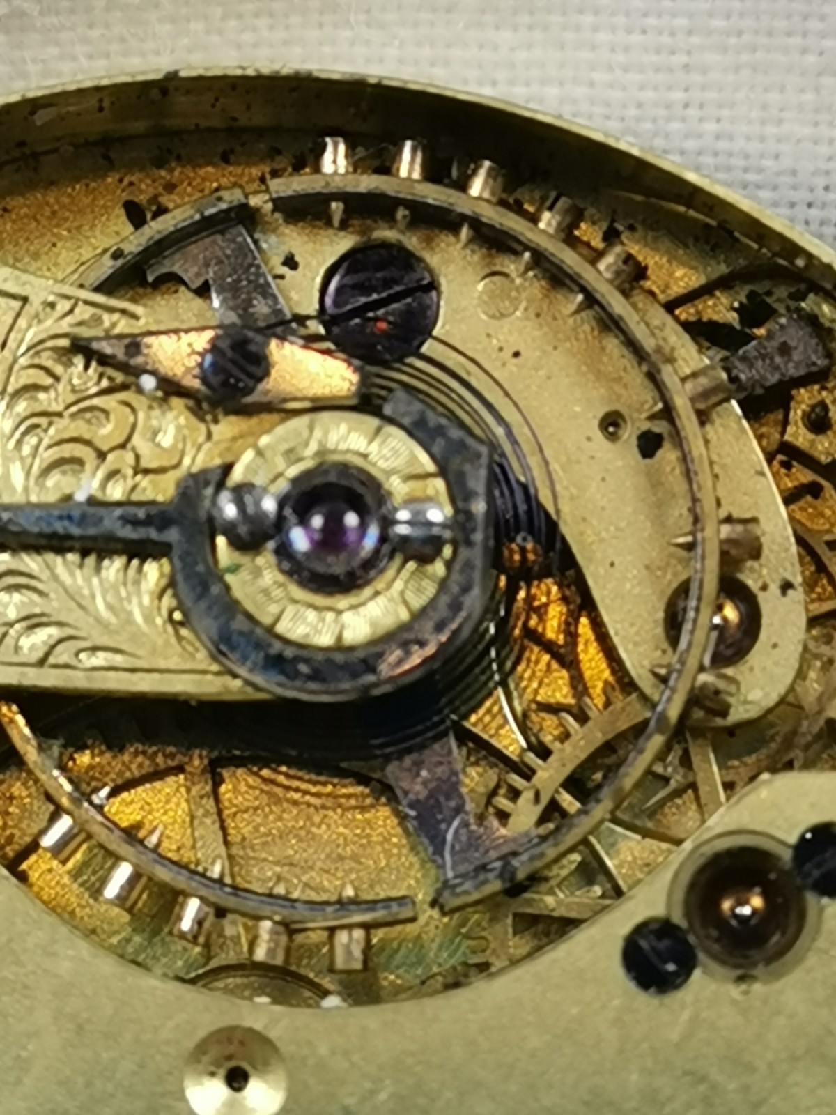 W. Ehrhardt Watch Company London Pocket Watch Movement 41.3 mm Parts/ Repair!