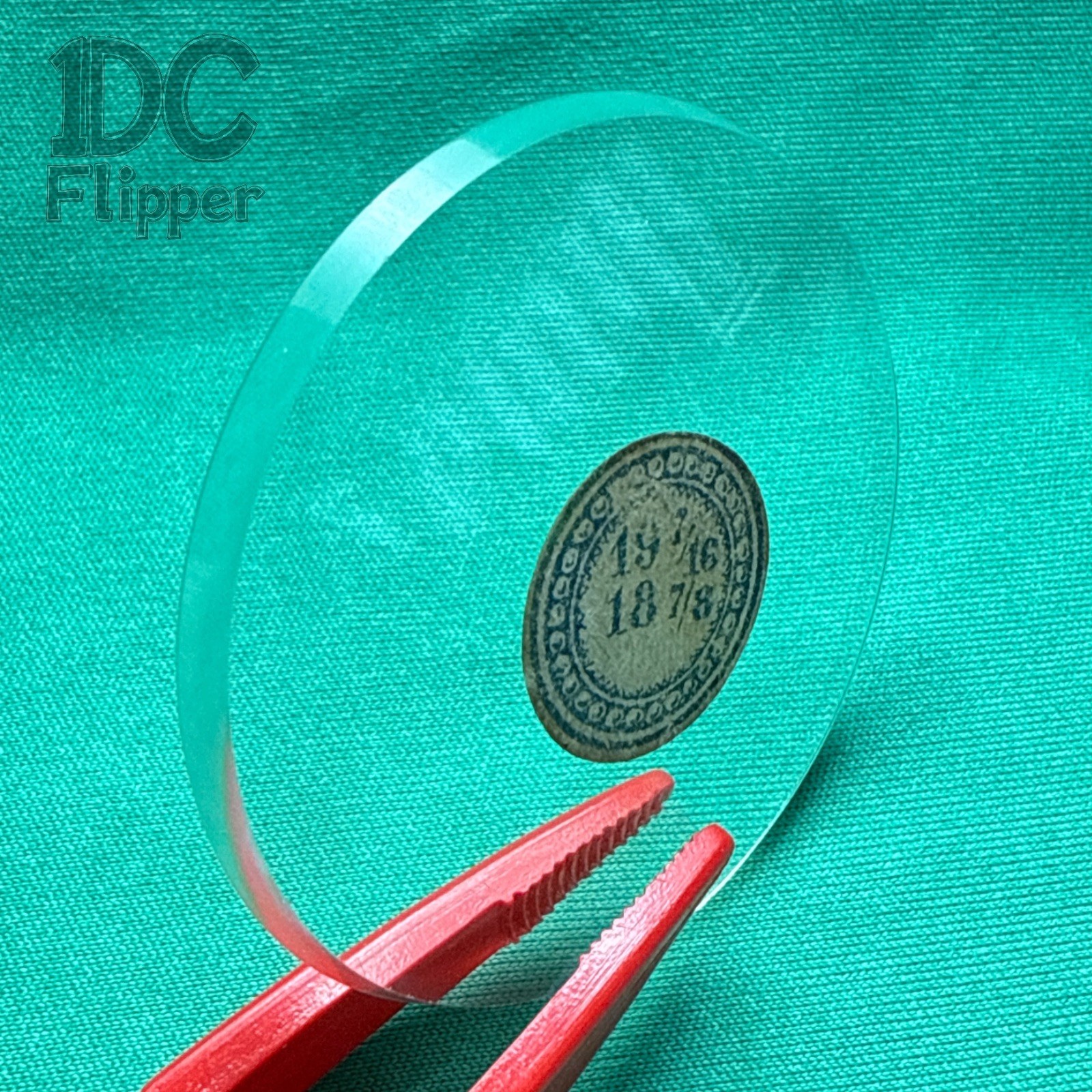 Ligne 19 7/16 Pocket Watch Crystal Concave Thick: 2.2mm C19-15 NOS Read!