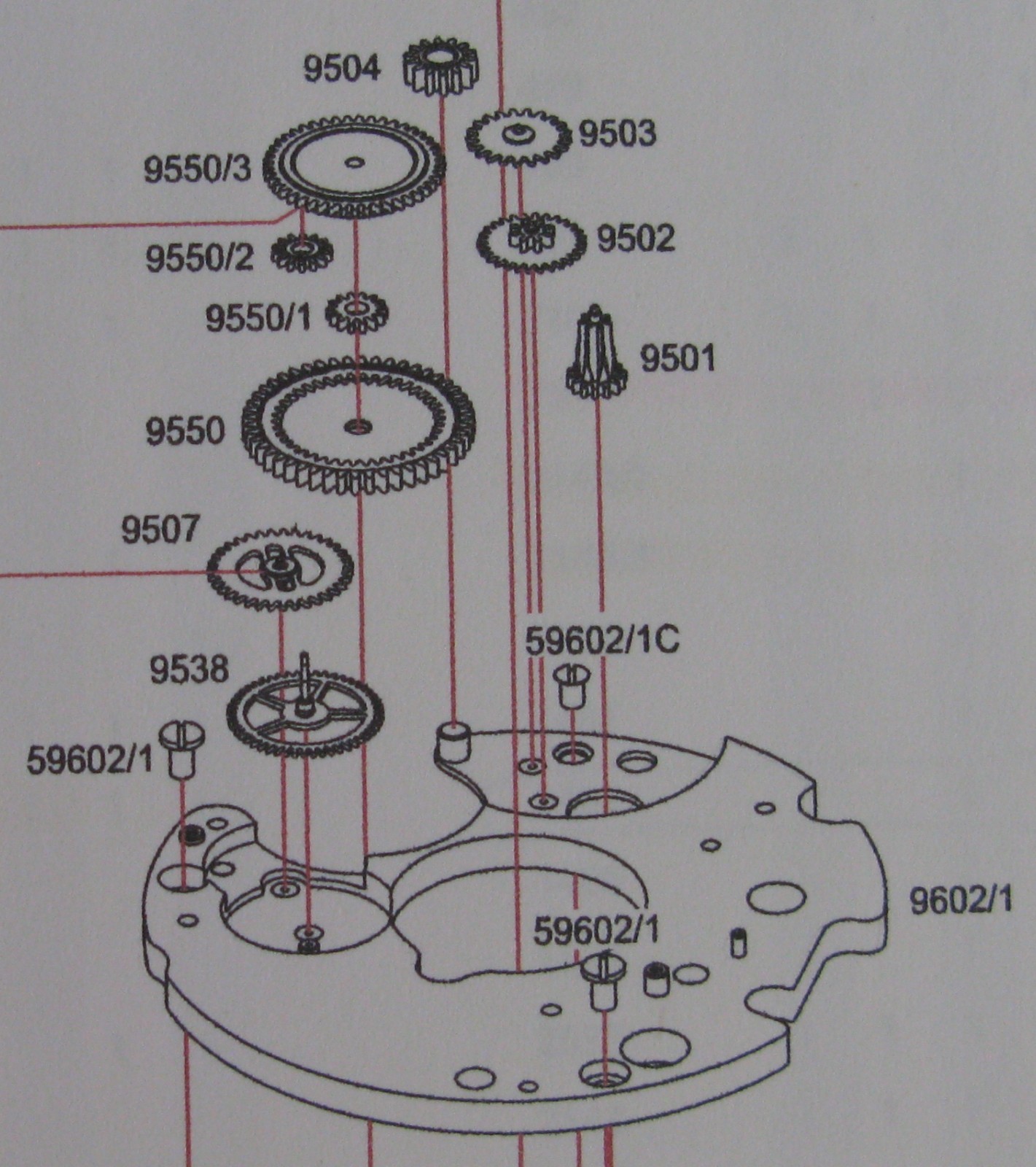Zenith Elite 685c … power reserve .. sealed Watch Parts: #9538 indicator wheel