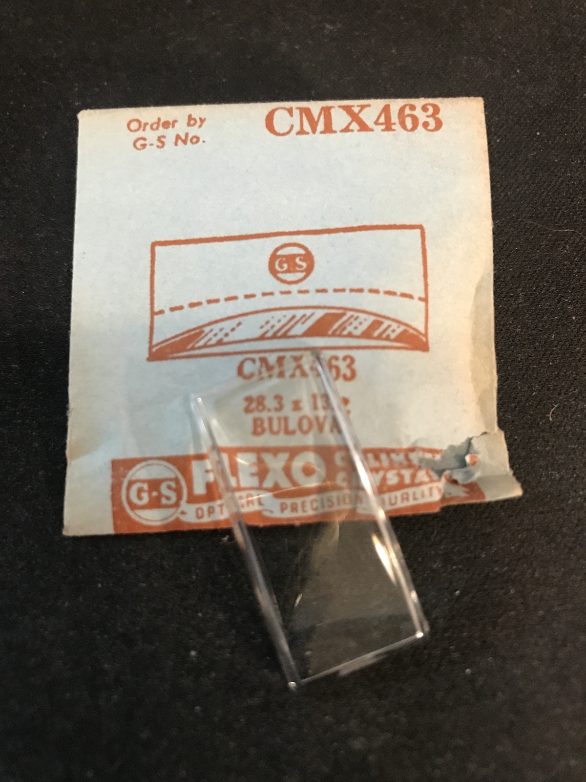 GS Flexo Crystal CMX463 for BULOVA – 28.3 x 13.2 mm – New
