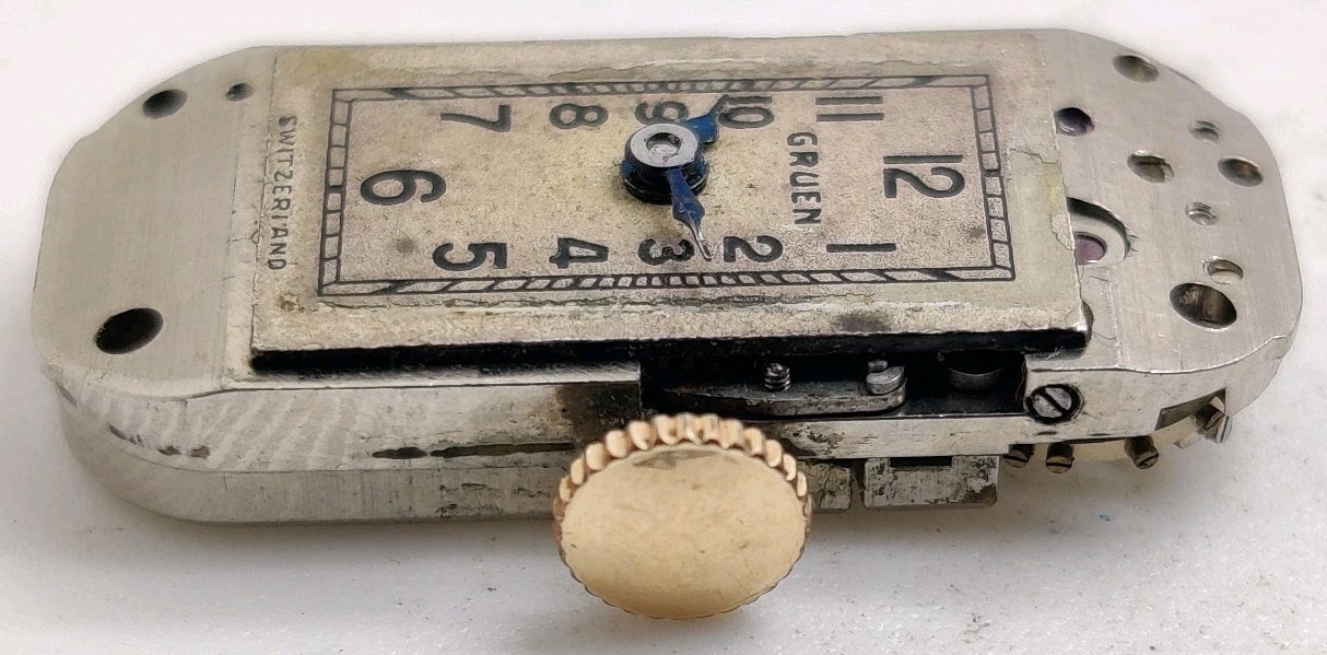 Rare Gruen Watch Co. Cal. 455 15 jewel watch movement for repair