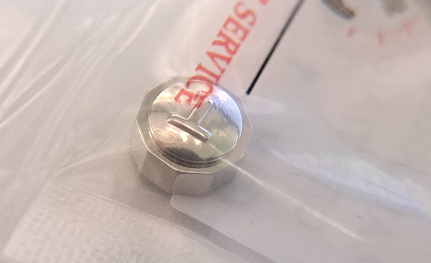 Genuine Tissot CROWN S/S T350020922 WHITE water TUD5 NEW/SEALED approx 6.8mm dia