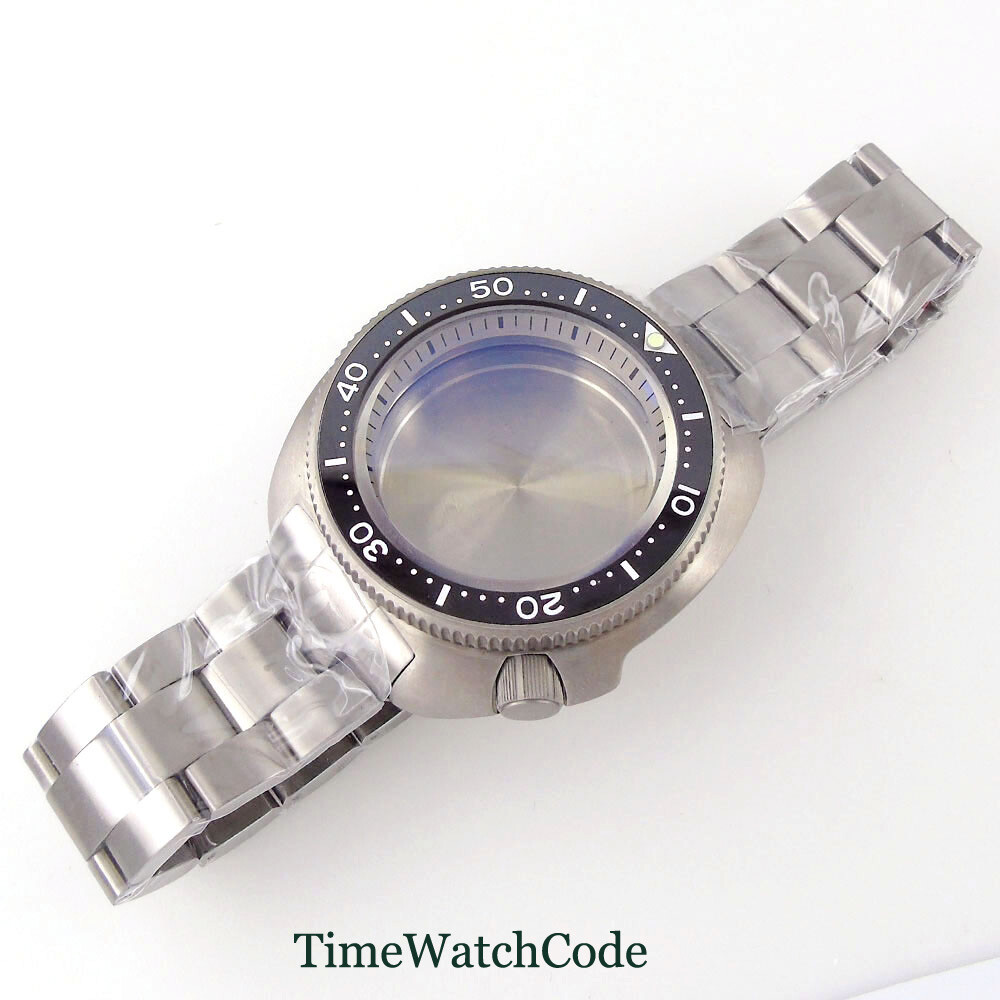 20ATM Titanium Diver Watch Case+Bracelet AR Coating Sapphire Fit For NH35 NH36