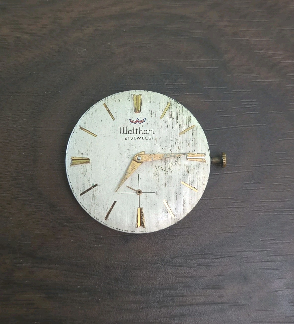 Vintage Waltham 21 Jewel Wristwatch Movement, Parts Or Repair