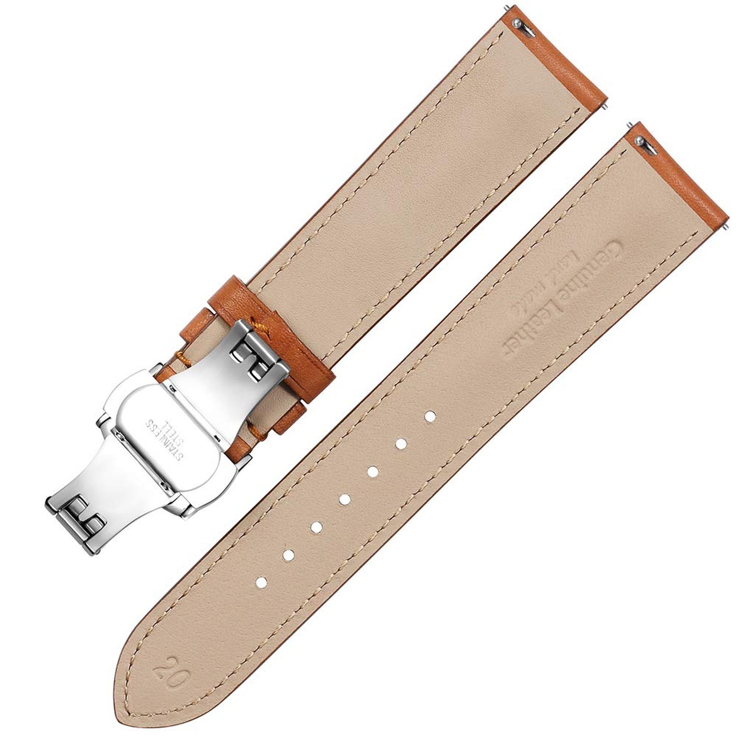 iStrap Quick Release Watch Band – Top Grain Leather Replacement Quickfit Stra…