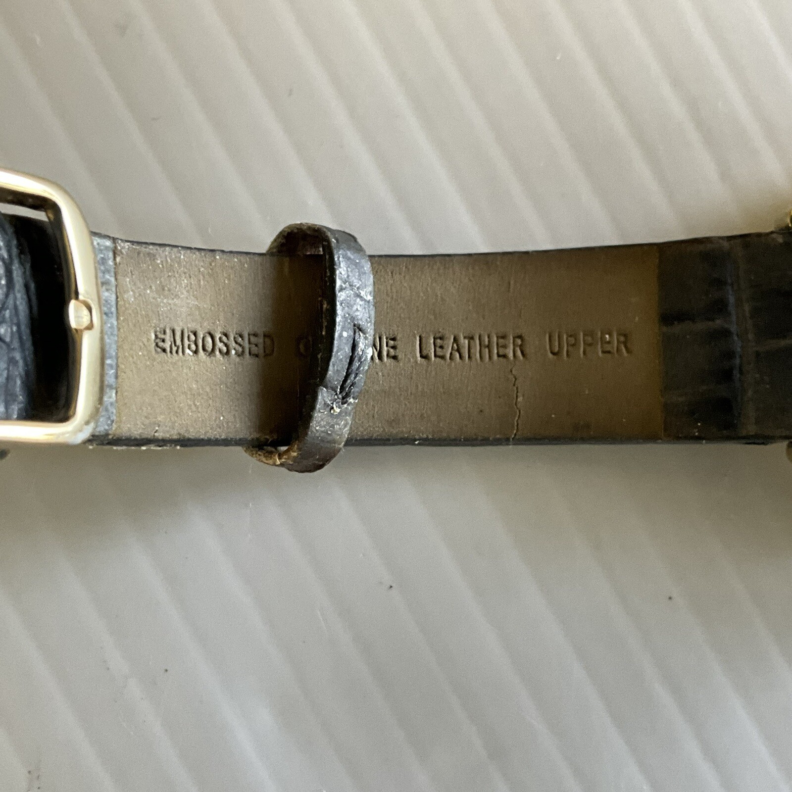 Timex CR 1216 Cell WR 30 M Black Genuine Leather Vintage Watch Parts or Repair