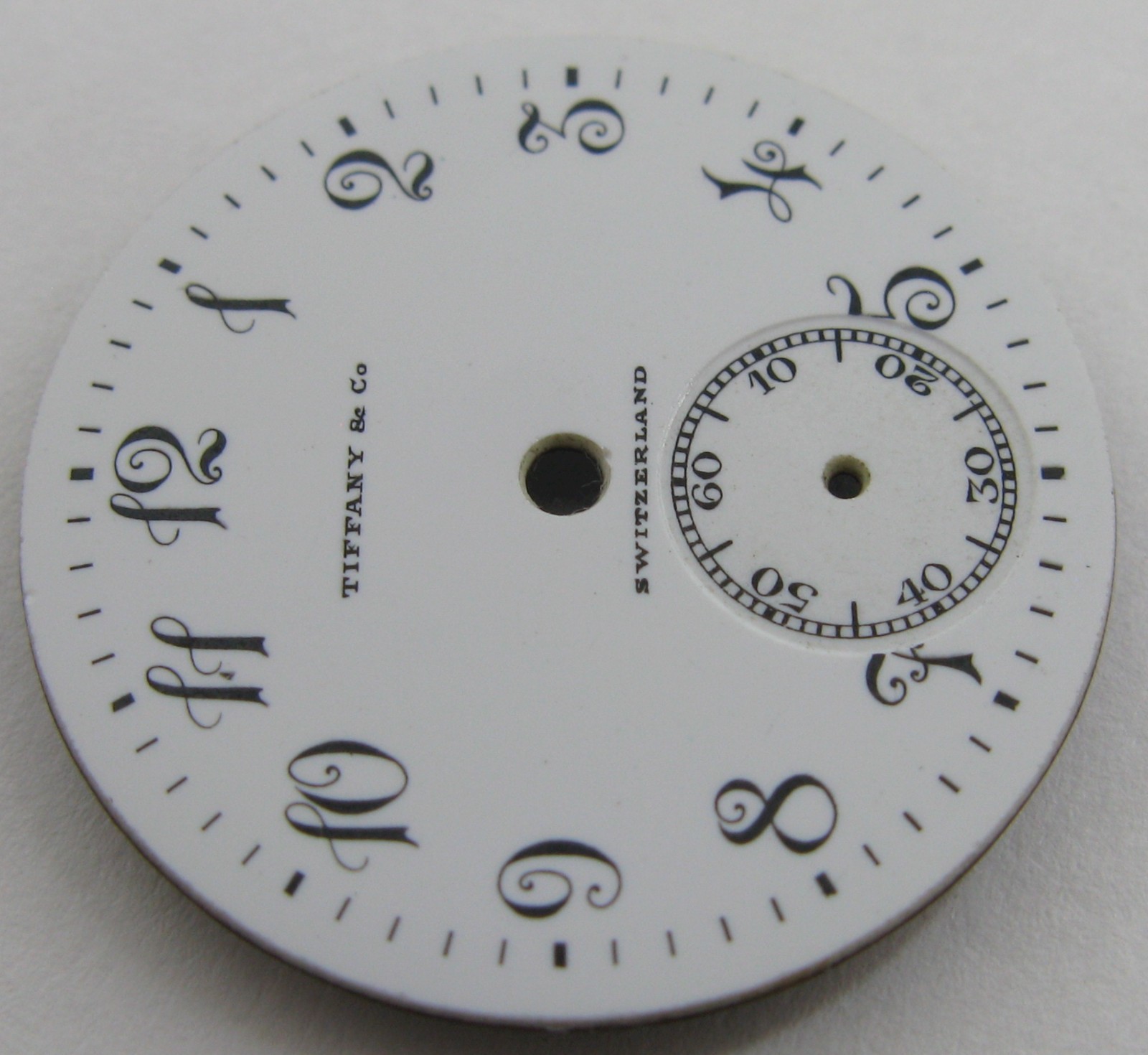 Vintage Porcelain Tiffany & Co. Watch Dial ø 25.7 mm