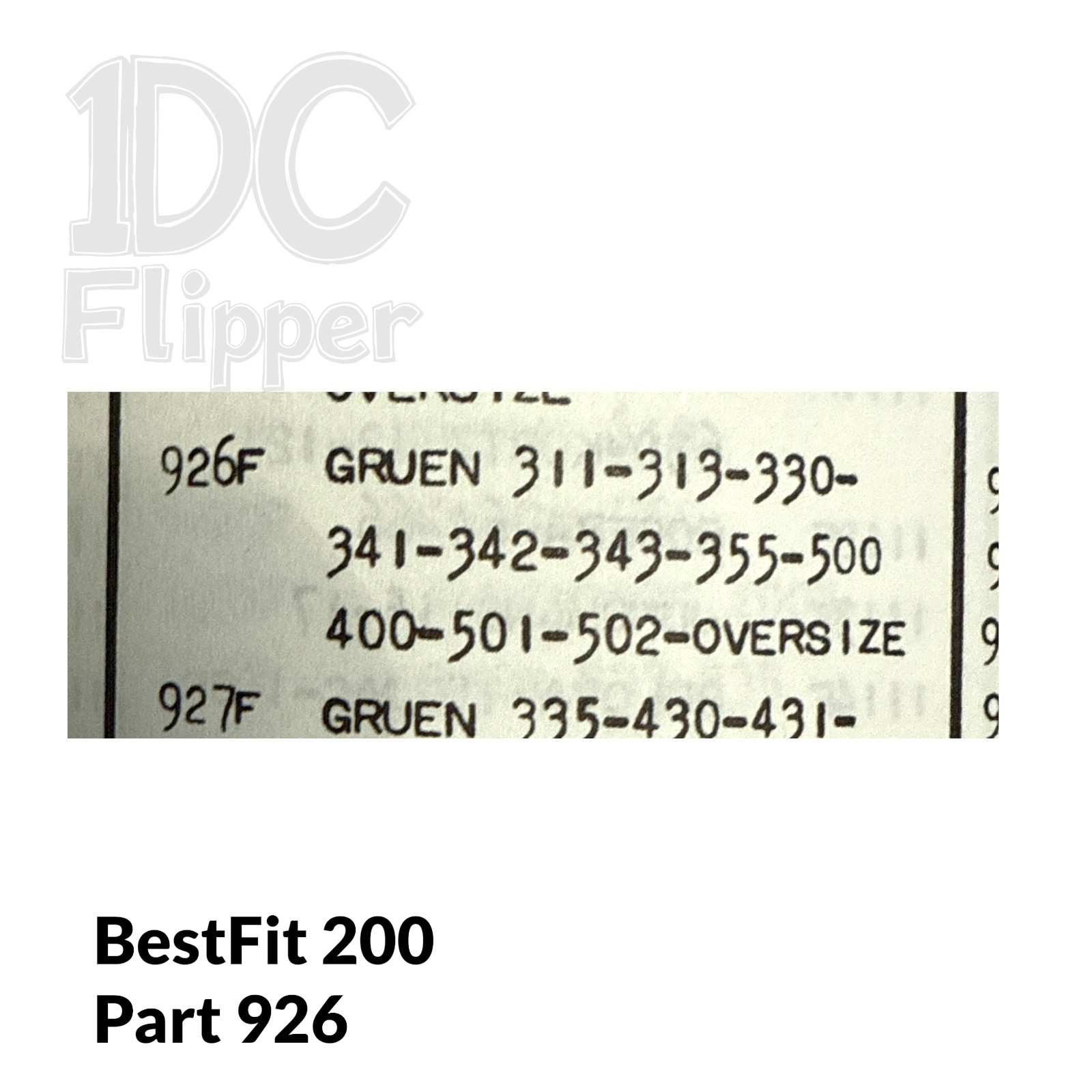 Gruen 311 WINDING STEM BestFit 200/926F 12.8mm, 1.10 Fits Multiple Read List!