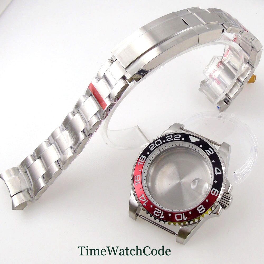 Sapphire Crystal Watch Case 40mm Chapter Ring Fit NH35A NH36A ETA2824 PT5000