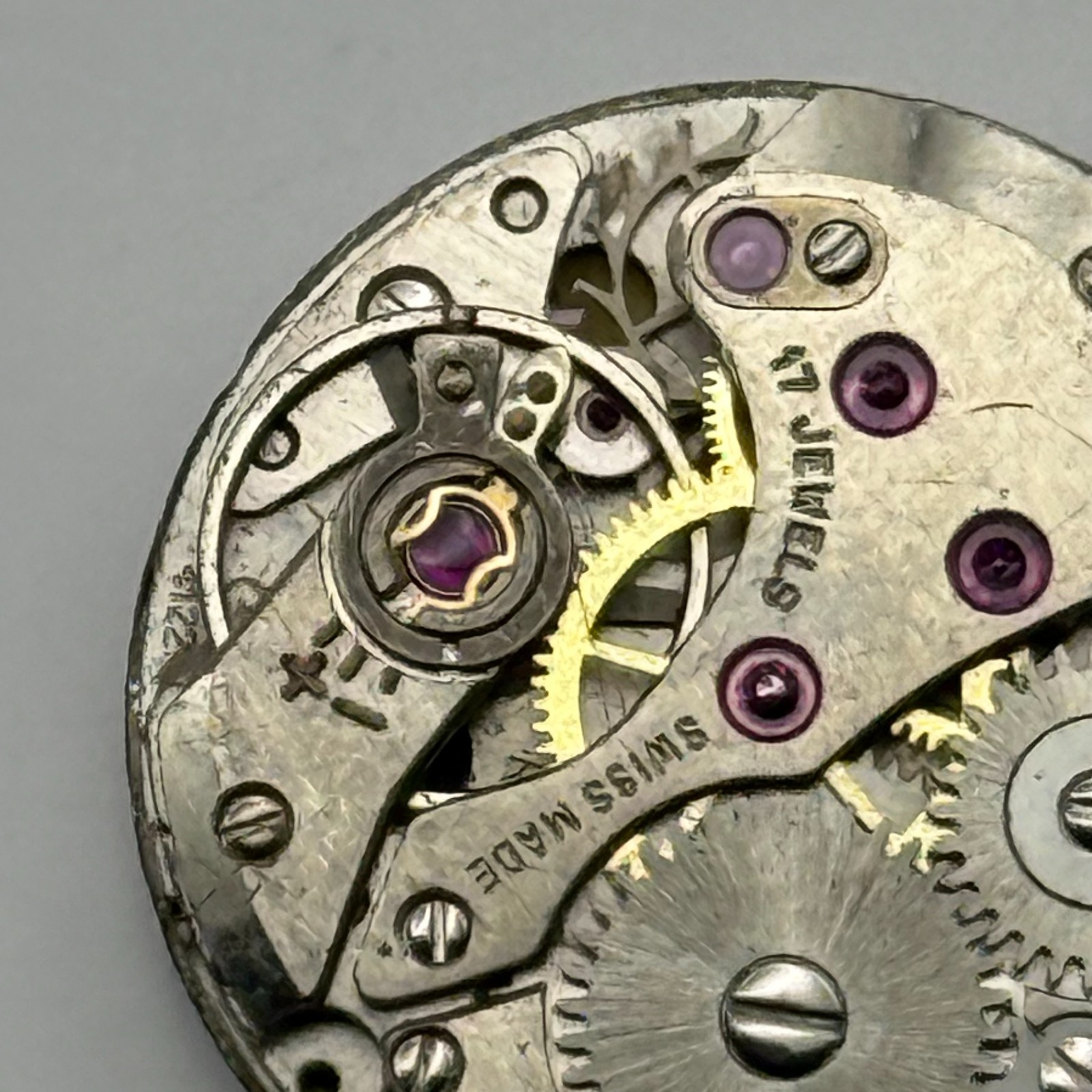 Felsa 4122 Watch Movement Garrard 17Jewels Swiss Manual Wind Parts Repair 17.5mm