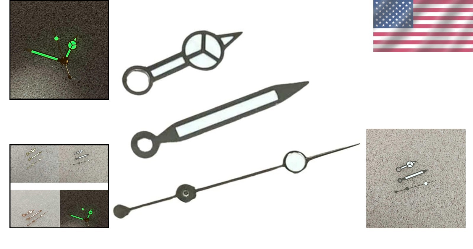 Glow-in-the-Dark Watch Hands Replacement – Stylish Kit for NH35 & NH36 Movements
