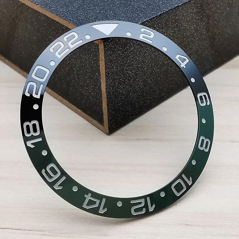 Black Green Ceramic Watch Bezel Insert For Rolex GMT Master II 126720VTNR