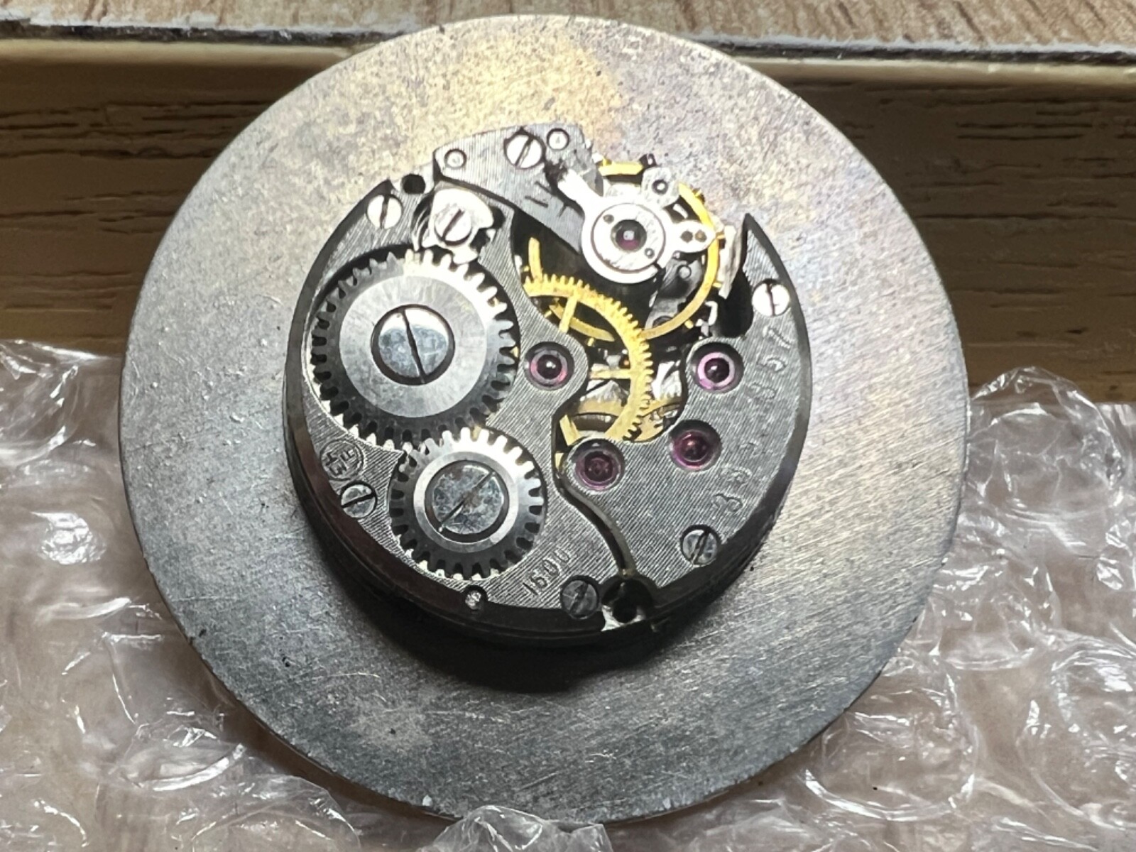 Rare Watch Movement Mechanism USSR Chaika , Olympic Bear , For Parts