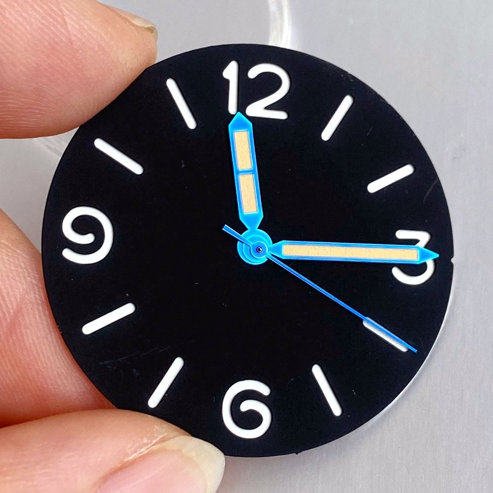 35mm California Black Coffee Watch Dial Roman Numeral fit NH35 NH36 Miyota 8215