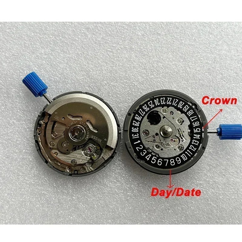 SEIKO (TMI) NH35 NH35A AUTOMATIC WATCH MOVEMENT DATE AT 3H WHITE BLACK DISC