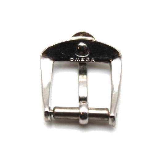 OMEGA SILVER COLOR LADIES WRIST WATCH LEATHER BAND BUCKLE 9.0mm (FE)