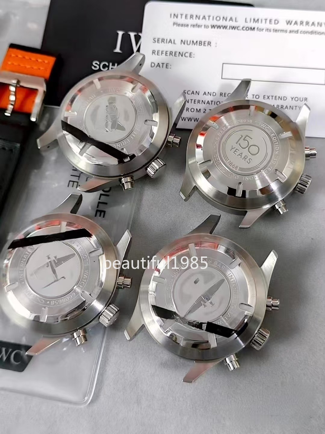 DIY Watch Part Kit for 7750 Pilot Chronograph 43mm Watch Case+Dial+Hands+Strap