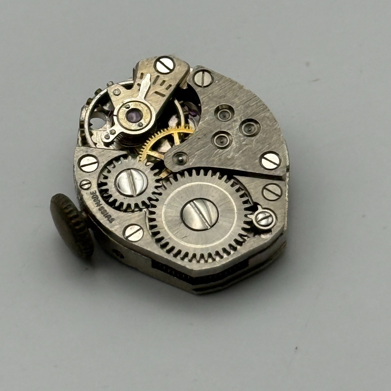 FHF 60 Watch Movement Swiss Manual Wind Vintage Parts Repair 15.3mm