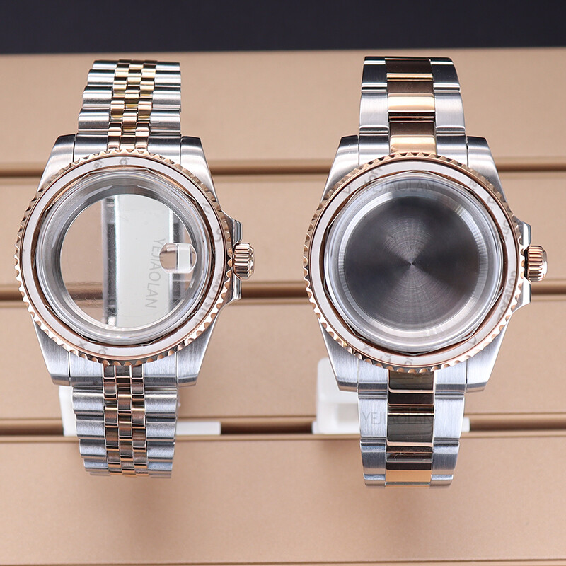 Watch Case Oyster strap Cyclops Sapphire Glass For Seiko nh35 Eta 2824 Movement