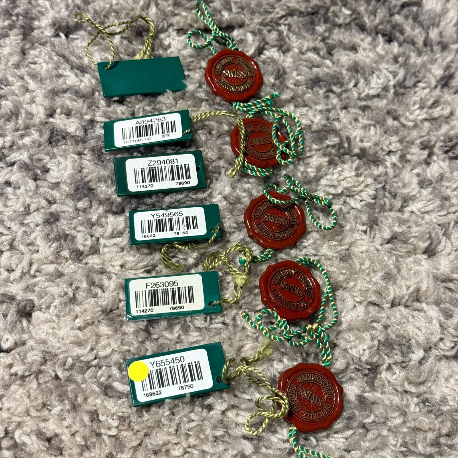 [100% authentic] ROLEX Red Crown Hang Tag & Green Hang Tag 11-Piece Set
