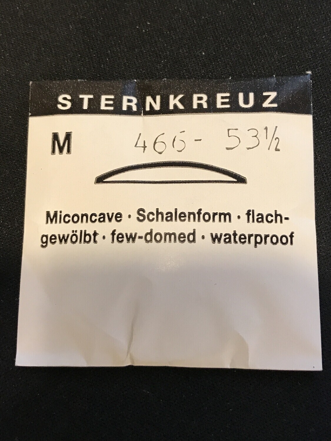 Sternkreuz 53½ Miconcave 46.6mm Acrylic Pocket Watch Crystal – New
