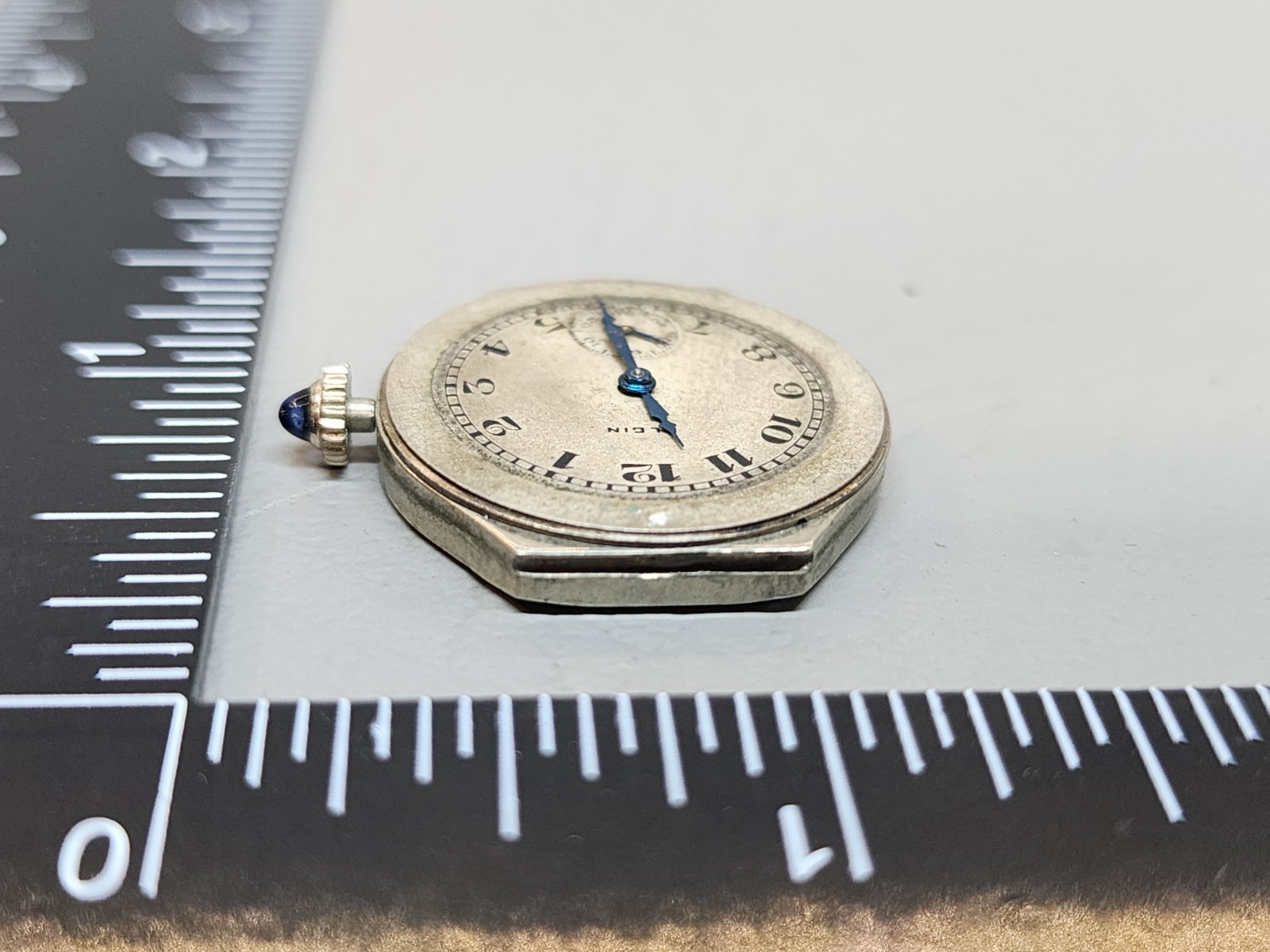 (For Parts Not Working) – ELGIN Nickel Wrist WATCH Face Movement Only