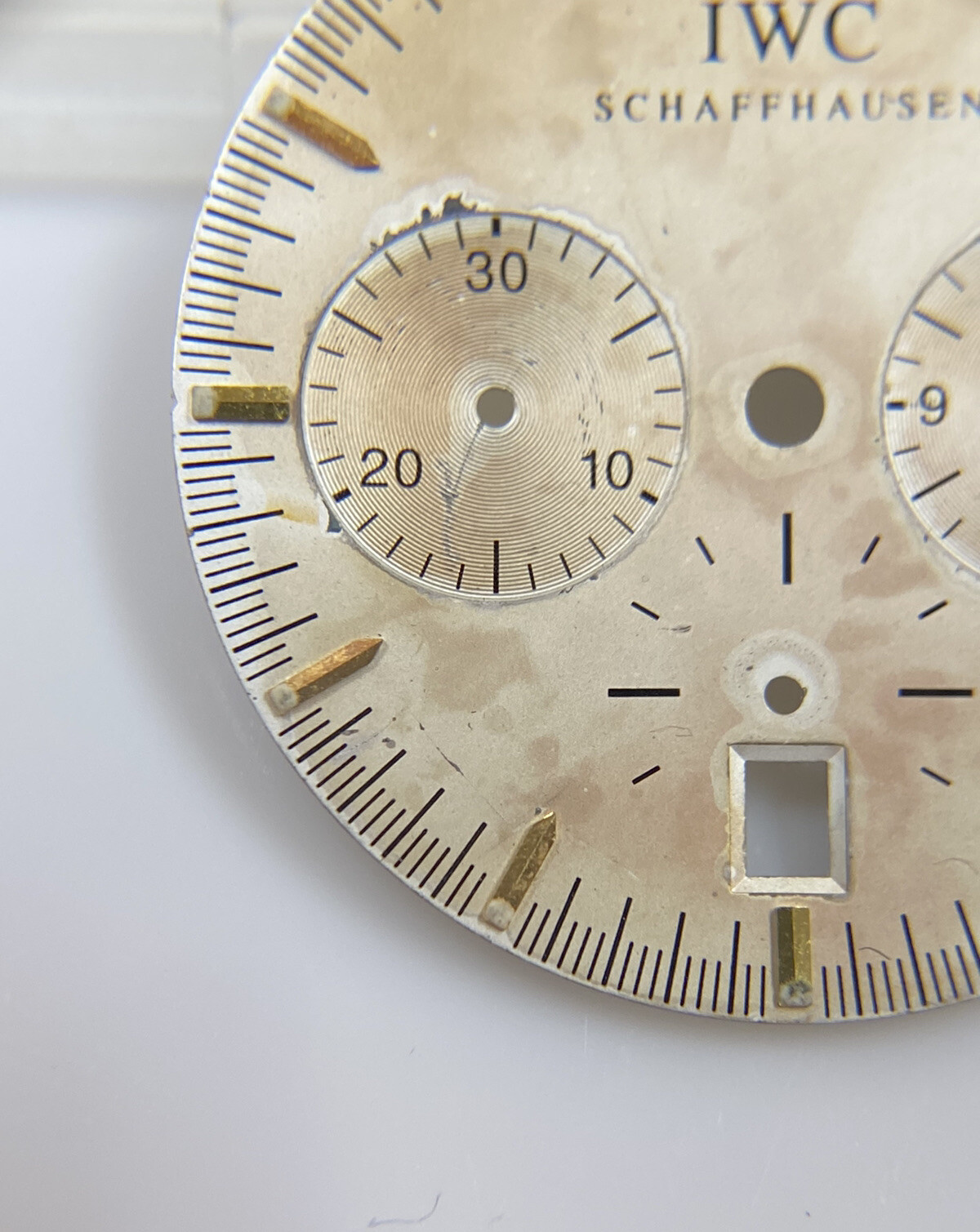 Original IWC Schaffhausen GST Chronograph 3727-03 Silver/Gold 27mm Dial