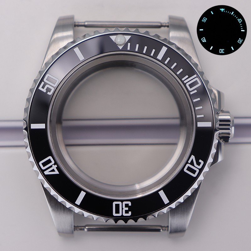 NH35 Watch Case Oyster Luminous SUB Blue 40mm STEEL 20ATM For Seiko NH35 ETA2824