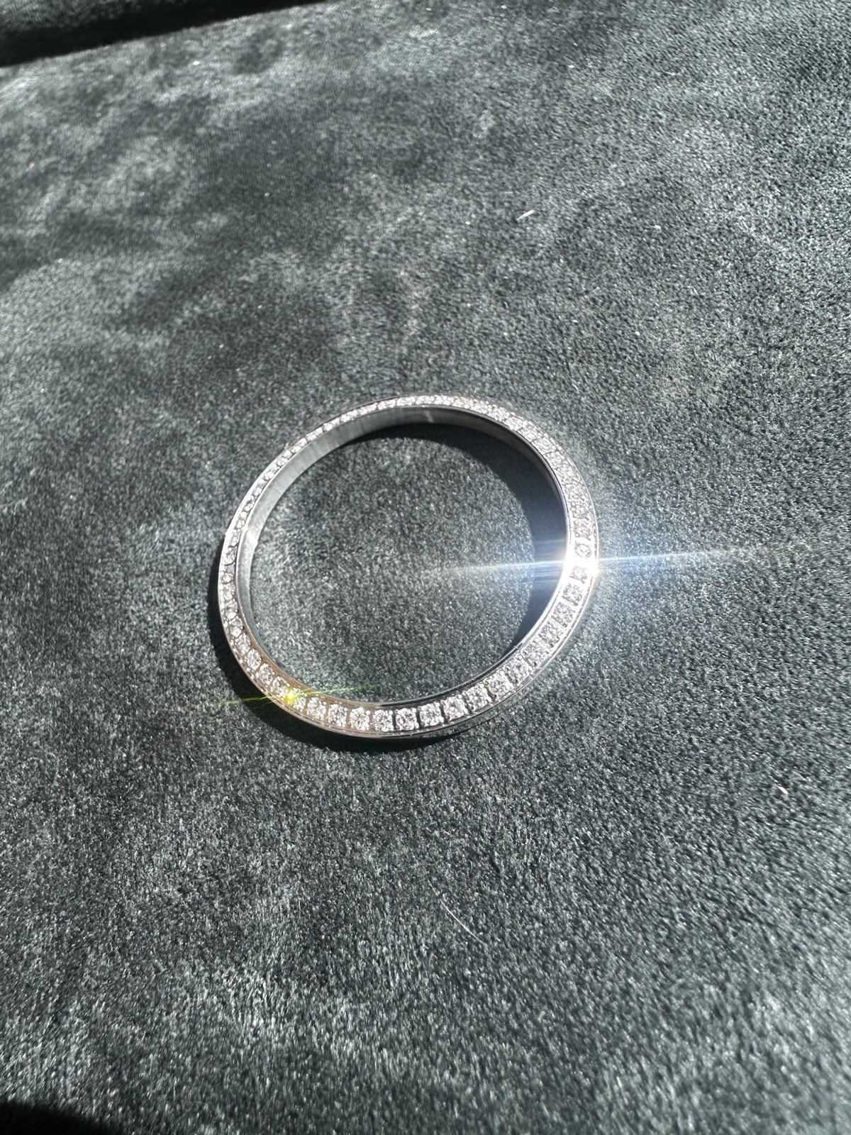 Mens Steel Diamond Bezel For Rolex 36MM 1.10 Cts LAB GROWN Diamonds